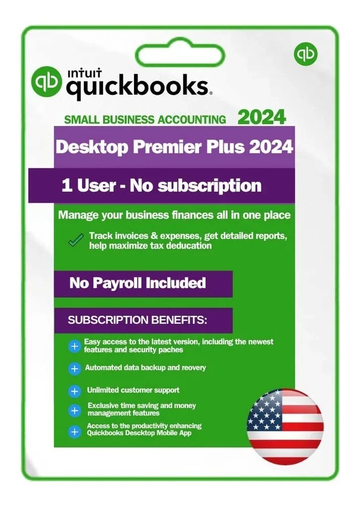 QB Desktop Premier 2024 Us Lifetime No Subscription 1 User