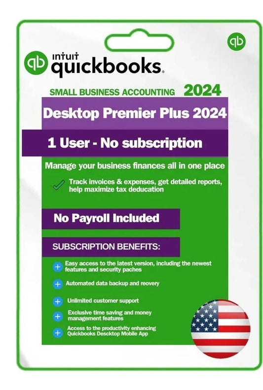 QB Desktop Premier 2024 Us Lifetime No Subscription 1 User
